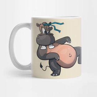 Funny Kung Fu Hippo Mug